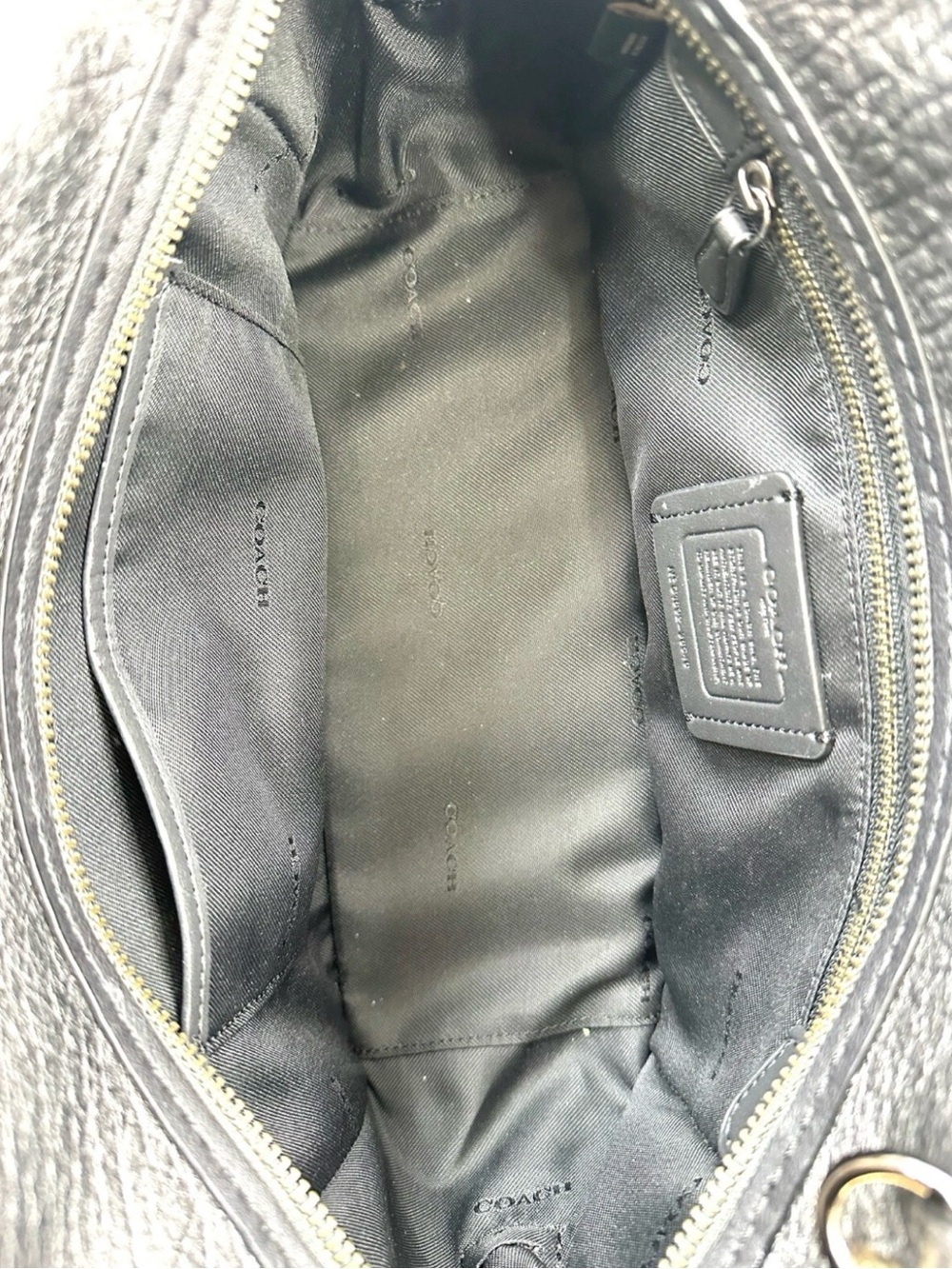 Coach Dreamer 38546 Silver Metallic Embossed Leather Tote Crossbody Bag - Picture 7 of 8